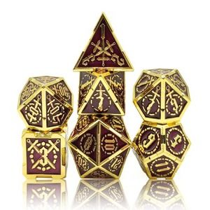 7 Piece Metal Dice Set Sword Series